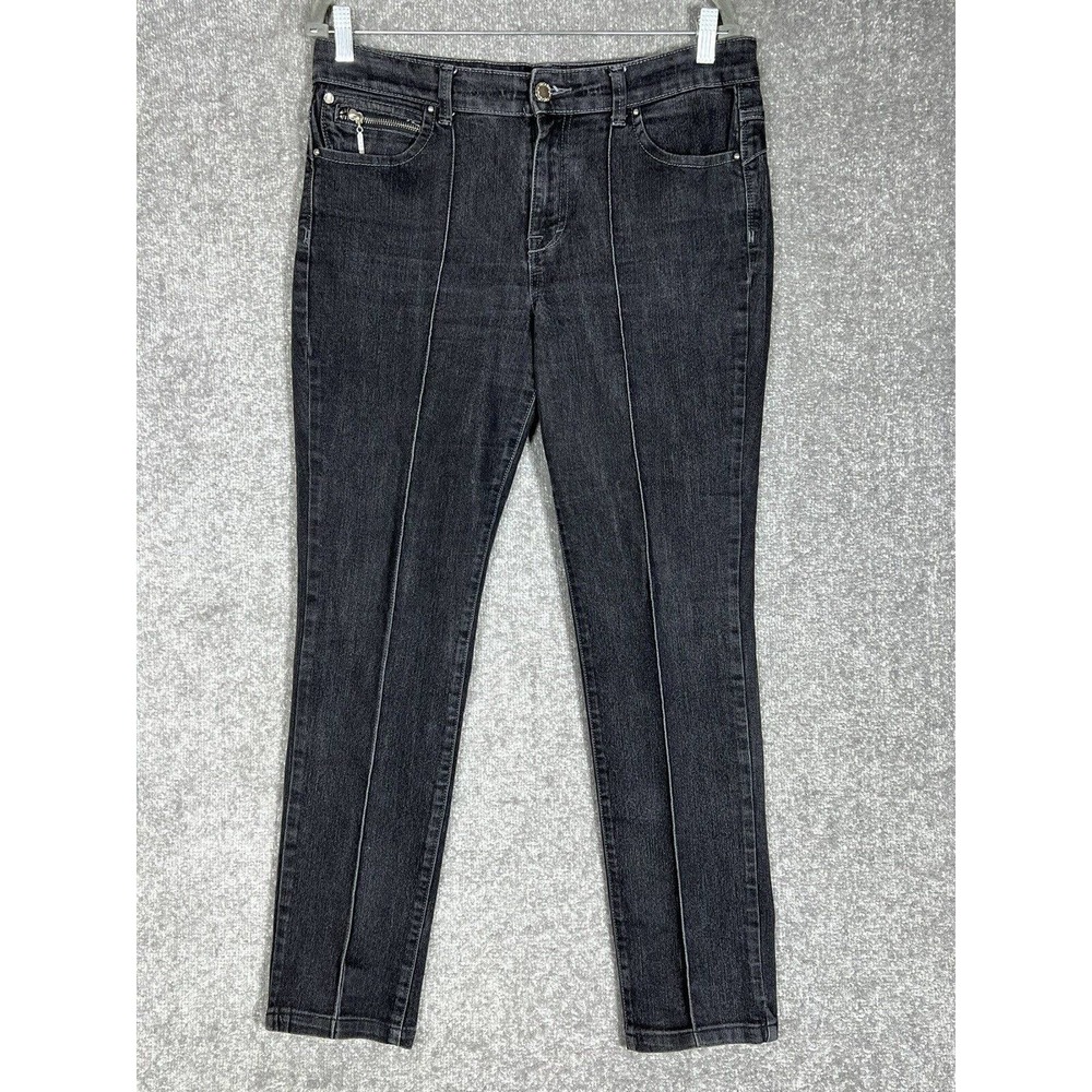 Style & Co Slim Leg Stretch Jeans Womens Size 12 Black‎ Denim